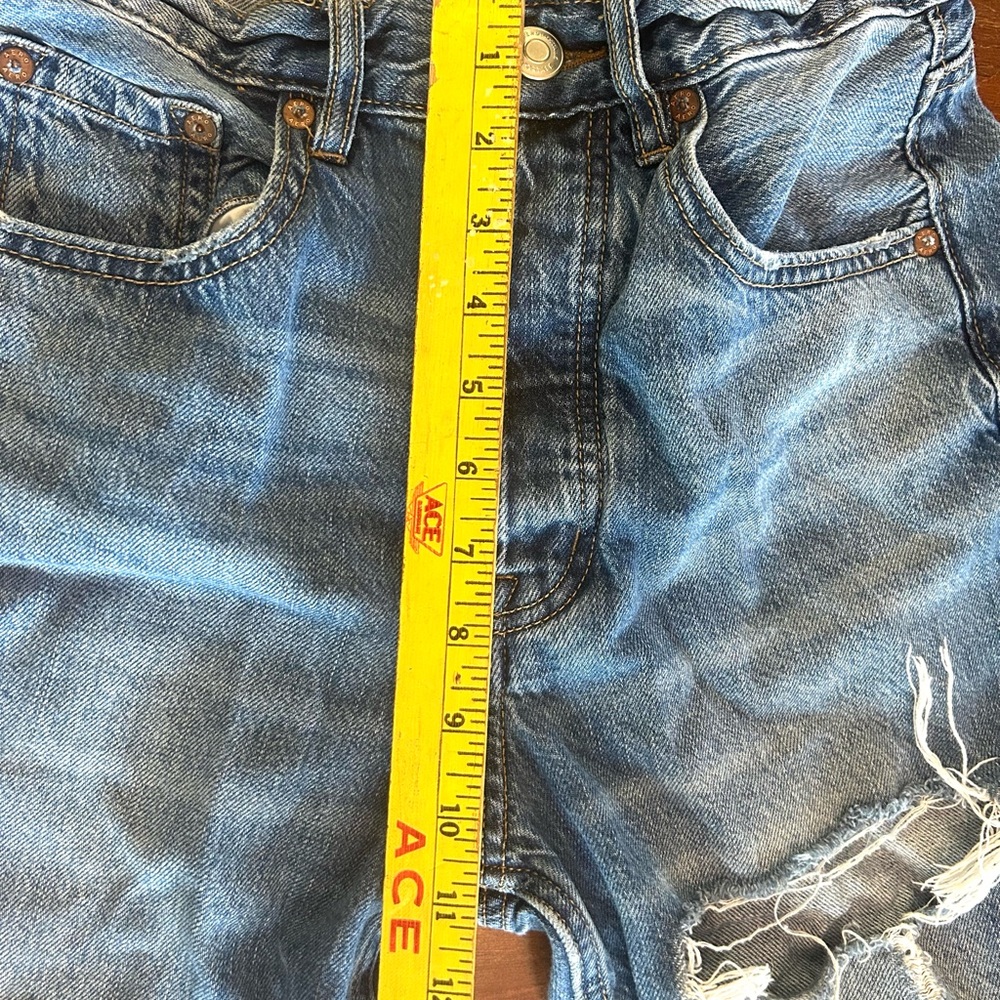 Aeropostale Women's Distressed 90’s Baggy Jeans - Size 4 Reg - Cotton Denim - Picture 8 of 8